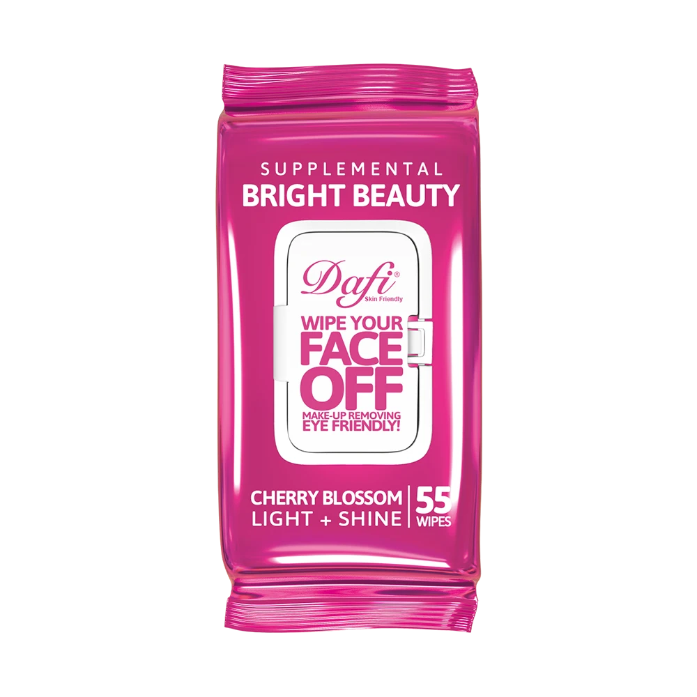  دستمال مرطوب پاک کننده آرایش درب دار دافی (مدل شکوفه گیلاس ژاپنی) بسته ۵۵ عددی - Image 1